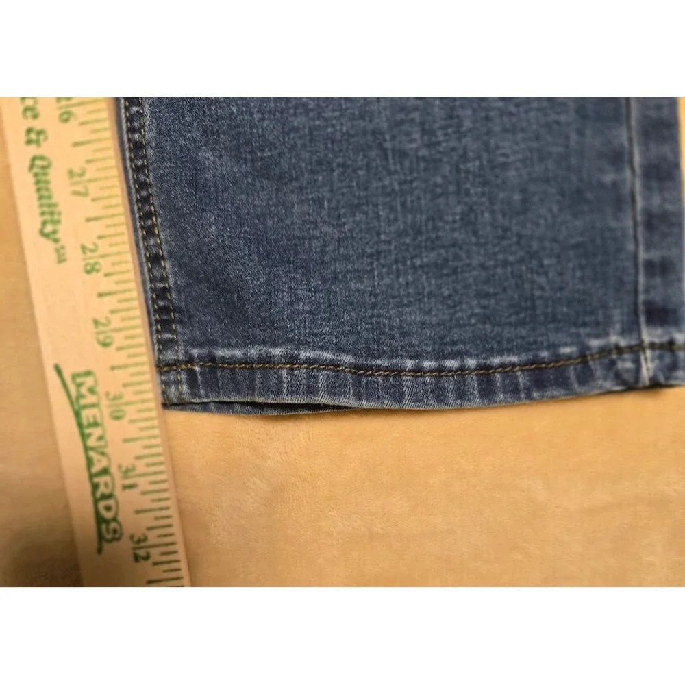 Steve's Jeans Mens 38x32 Blue Straight Leg Stretch Denim Pants Zipper Pocket 897